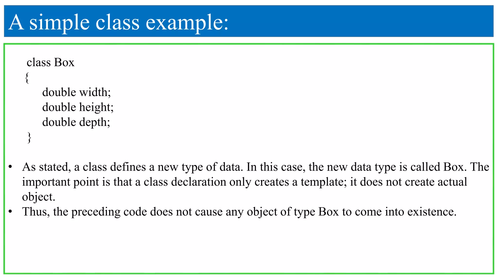 Classes, Objects and Method - Object Oriented Programming with Java ...