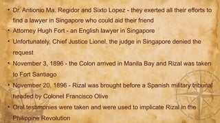 Exile, Trial, Execution and Martydom Life and Works of Rizal Topic 3 ...