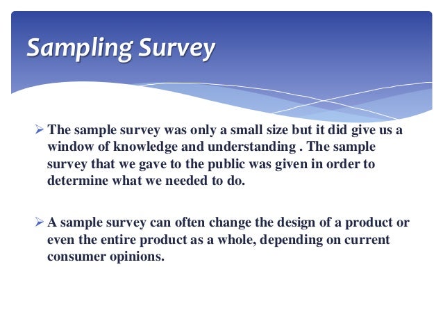 what is a sample survey