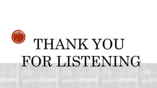 THANK YOU
FOR LISTENING
 