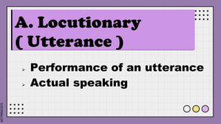 Locutory Types of Speech Acts | PPTX