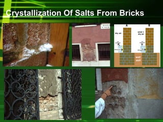 Crystallization Of Salts From Bricks

 