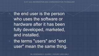 END USER DATABASE | PPTX