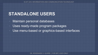 END USER DATABASE | PPTX