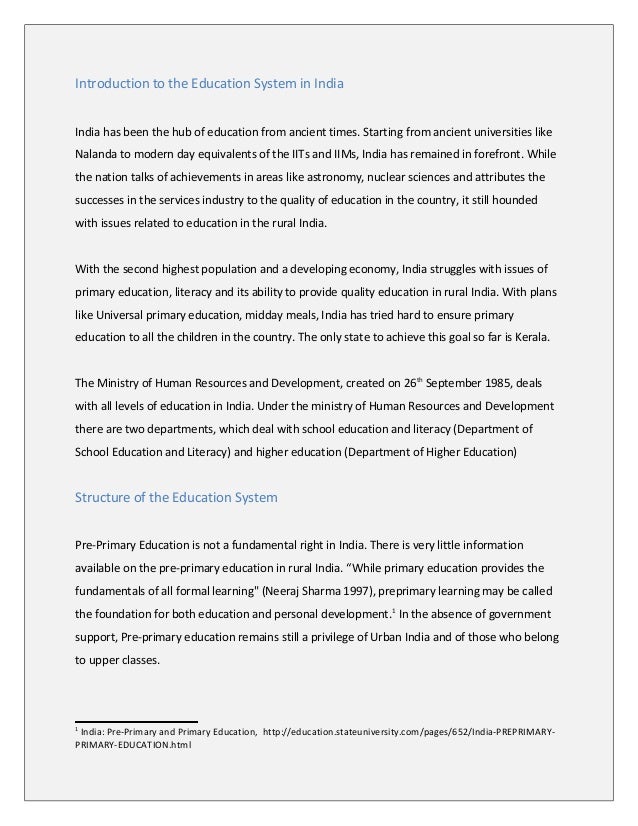 Research paper on rural education in india