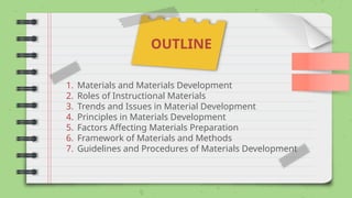 Materials Development Proposal GROUP-6-MATERIALS-MATERIAL-DEVELOPMENT REPORT | PPTX