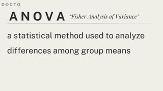 Two-Way ANOVA ANALYSIS OF VARIANCE (ANOVA) | PDF