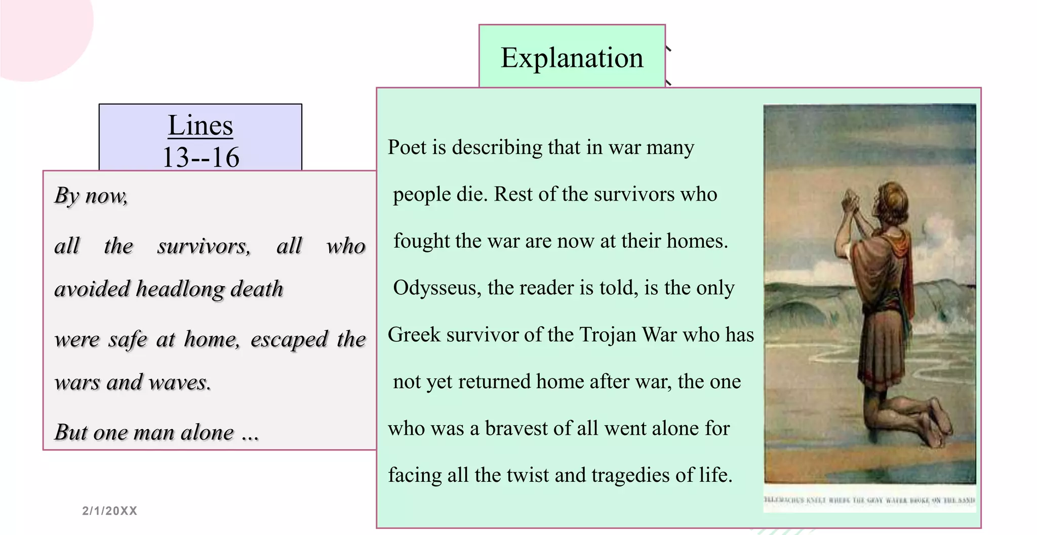 The Odyssey; An Epic by Homer | PPTX