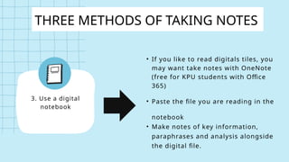 Key Bank Note Taking Referencing _ and Note _ Taking _ Skills | PPTX