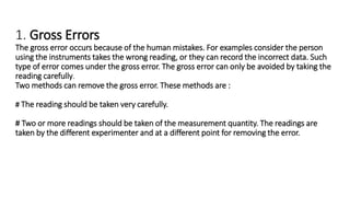 Measurement instruments Static and dynamic characteristics Calibration Systematic Errors, Random Errors, Total measurement of  Errors