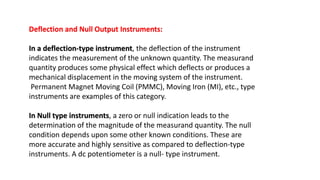 Measurement instruments Static and dynamic characteristics Calibration Systematic Errors, Random Errors, Total measurement of  Errors