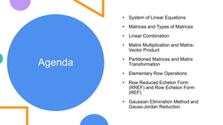 Linear Algebra Presentation including basic of linear Algebra | PPTX