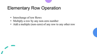 Linear Algebra Presentation including basic of linear Algebra | PPTX