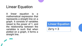 Linear Algebra Presentation including basic of linear Algebra | PPTX