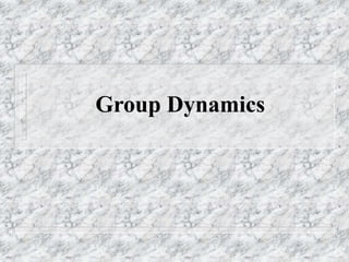 Group Dynamics
 