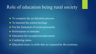 Role of social institution in rural society.pptx