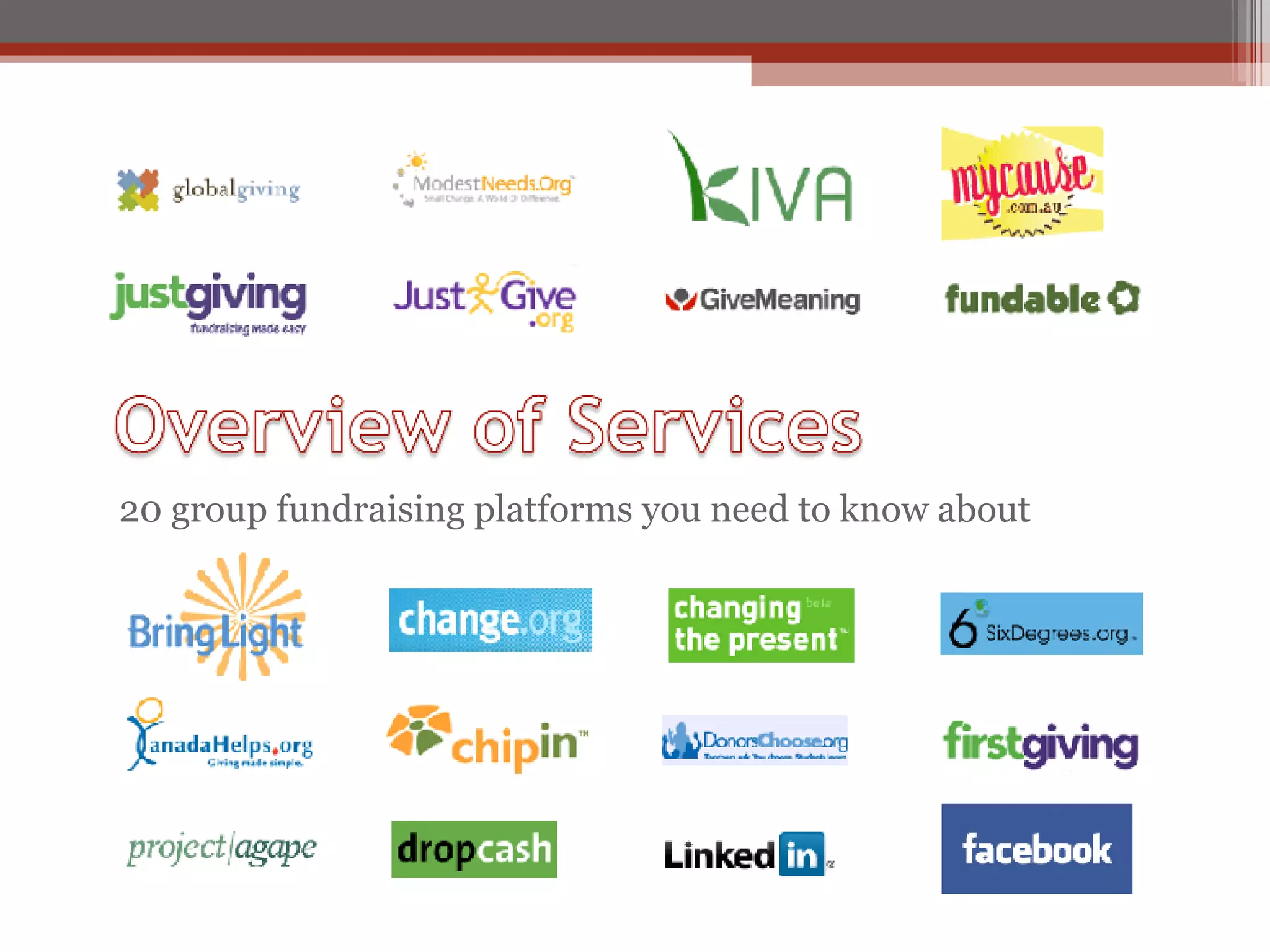 20 group fundraising platforms you need to know about 