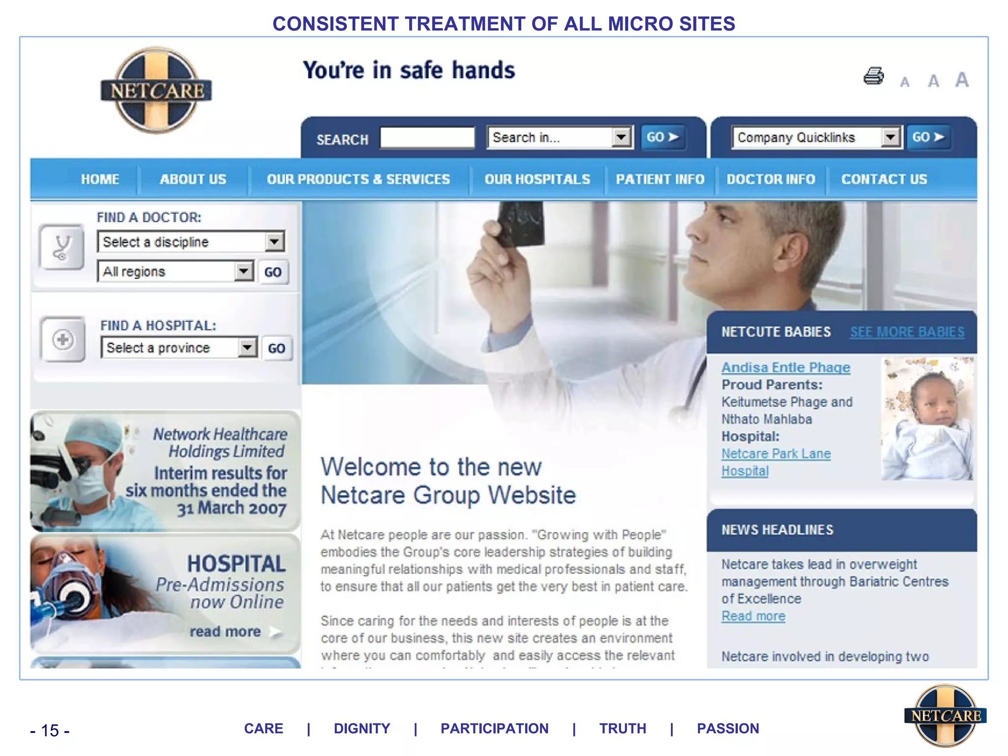 CONSISTENT TREATMENT OF ALL MICRO SITES 