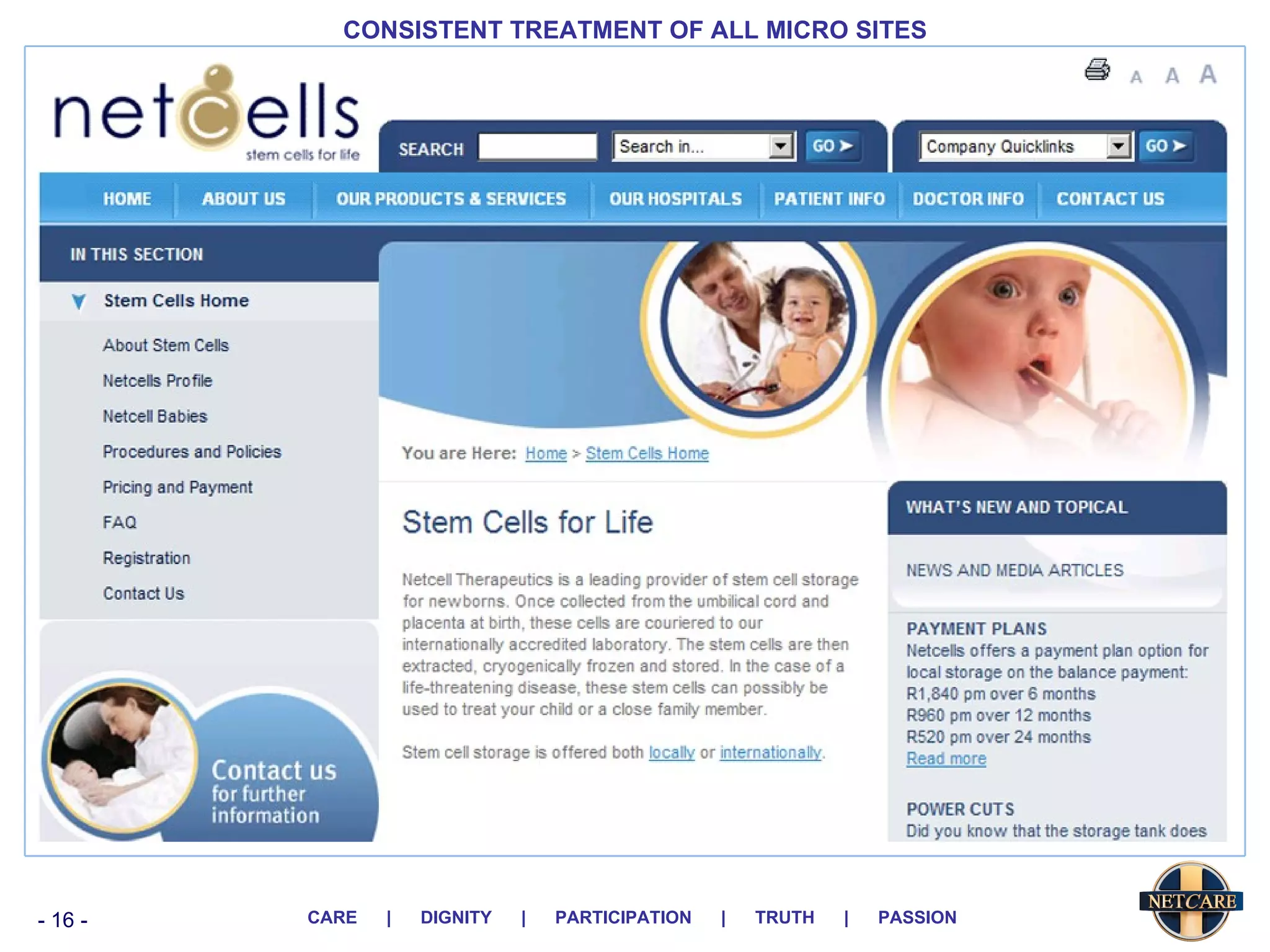 CONSISTENT TREATMENT OF ALL MICRO SITES 