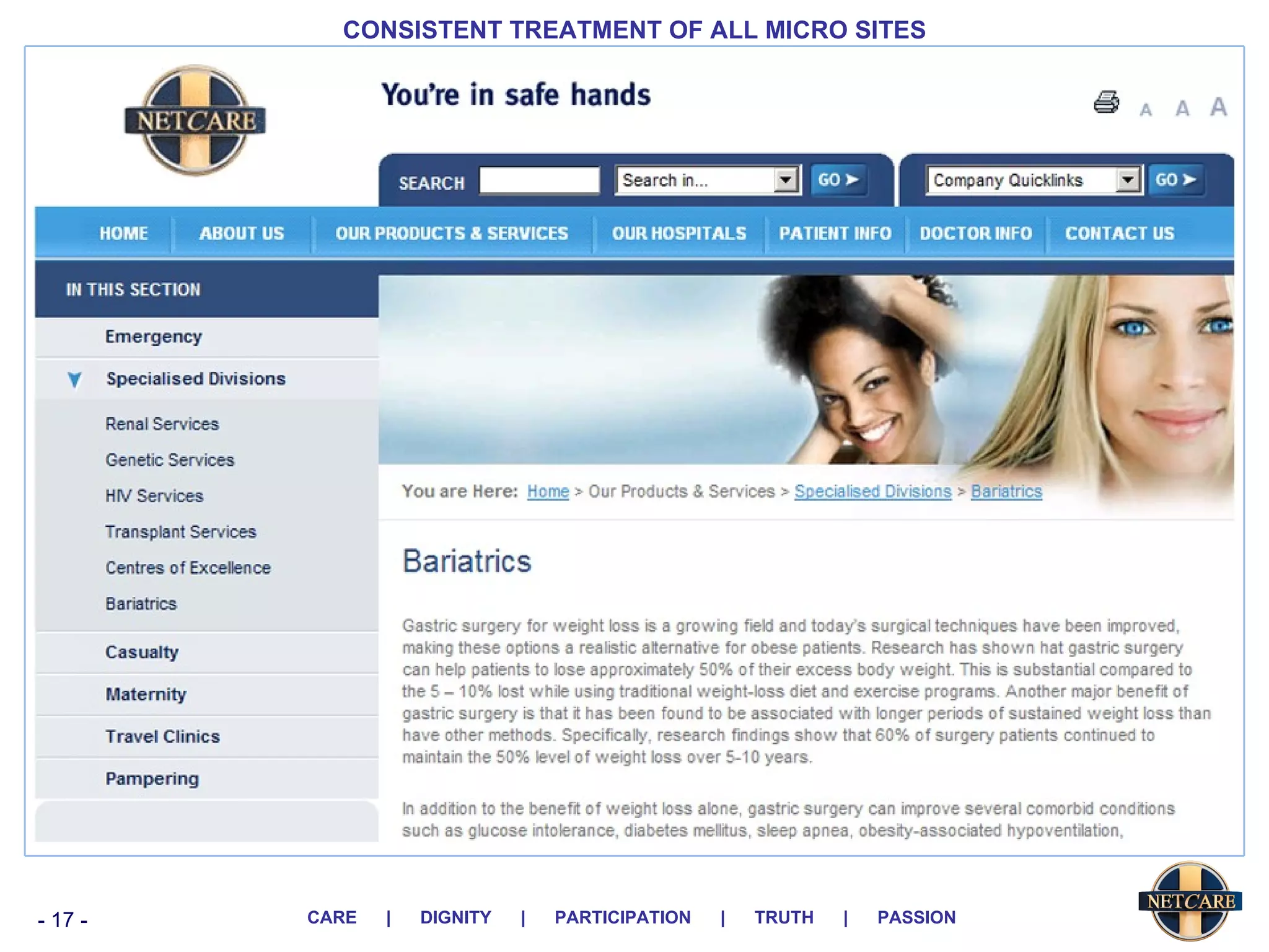 CONSISTENT TREATMENT OF ALL MICRO SITES 