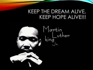 KEEP THE DREAM ALIVE,
KEEP HOPE ALIVE!!!
 