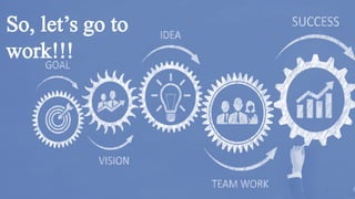 6
So, let’s go to
work!!!
 