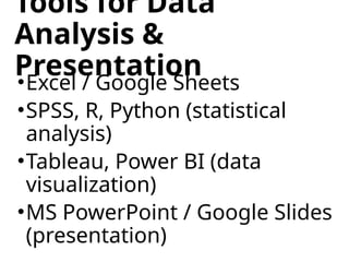 Data analysis and Presentation methods in HCI | PPTX