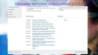 TANZANIA NATIONAL e-PROCUMENT SYSTEM
50
 