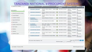 TANZANIA NATIONAL e-PROCUMENT SYSTEM
52
 