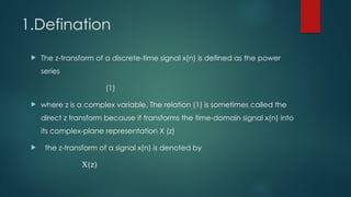 DSP presentation z transform explained .pptx