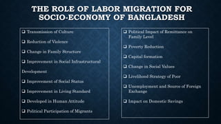 Labor migration in Bangladesh | PPTX
