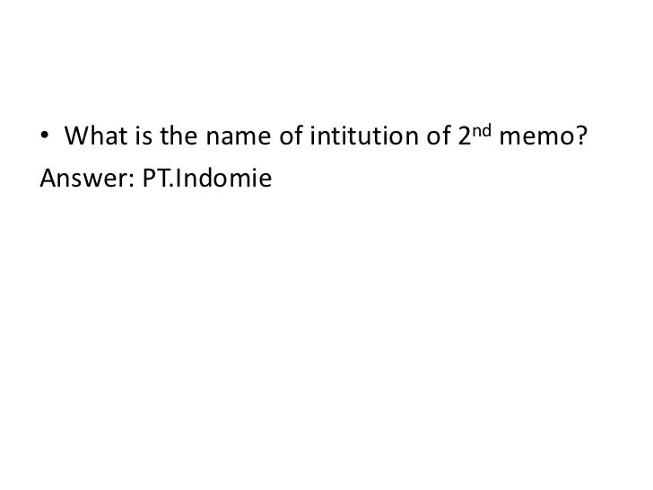 name memo