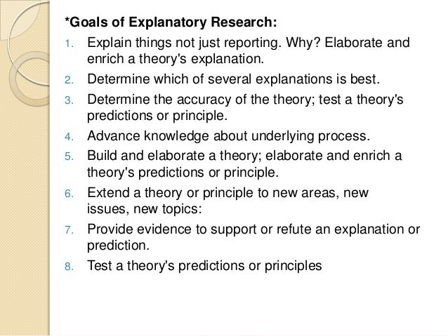 what is the goal of exploratory research
