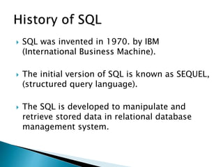 Data Ware Housing through SQL concept | PPT