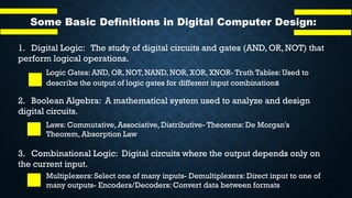 Comprehensive Introduction to Digital Computer Design Concepts and ...