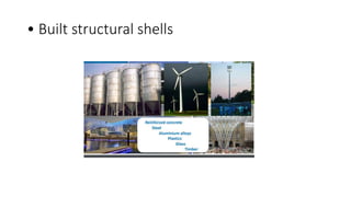 • Built structural shells
 