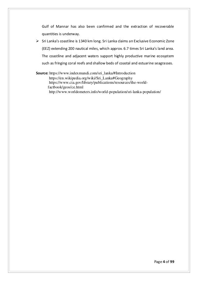 Global Country Study Report On Plastic Industry Of Sri Lanka W R T