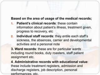 Health Care Records in health care service management | PPTX