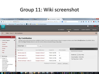 Group 11: Wiki screenshot
 
