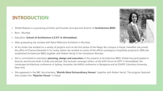 Landscape Architect Shefali Balwani case study | PPTX
