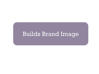 Builds Brand Image
 