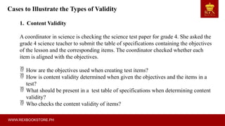 Statistical Validity Questions STATISTICS TEST VALIDITY TERTIARY EDUCATION | PPTX