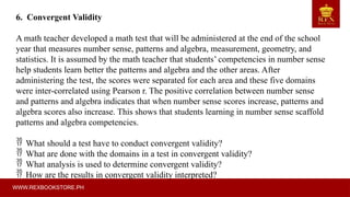 Test Validation Math STATISTICS TEST VALIDITY TERTIARY EDUCATION | PPTX