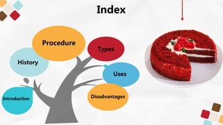 Index
History
Types
Uses
Disadvantages
Procedure
Introduction
 