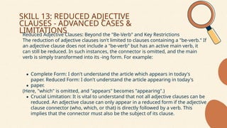 Reduced Conditional Clauses Mastering Reduced Clauses and Inverted Subjects in English Grammar | PPTX