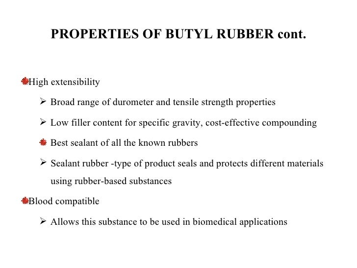 Group 14 butyl rubber