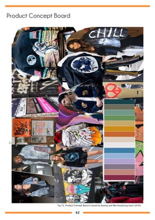 Colour and fabric board and product board
Fig 73. Product Concept Board Created by Buying and Merchandising team (2016)
Product Concept Board
42
 