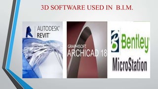 3D SOFTWARE USED IN B.I.M.
 