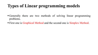 A brief study on linear programming solving methods | PPTX