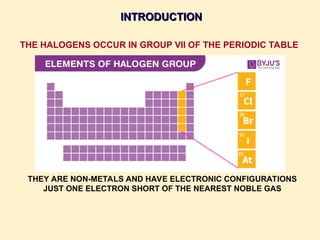 Halogen Example Element Group 17 group VII elements (halogen).ppt